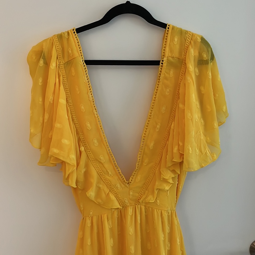 ASOS Yellow Ruffled Maxi Dress - Picture 4 of 9